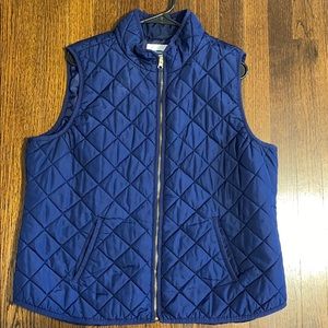 Old Navy- Navy Blue Quilted Vest XL
